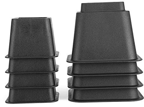 Cocoarm 8-teiliges Betterhöhungs-Set, Stuhl-Möbel-Hebeblöcke, Elefantenfüße, Erhöht die Höhe, Maximiert den Stauraum, mit Eingelassenen Wänden und Trägt Bis zu 1.200 Pfund