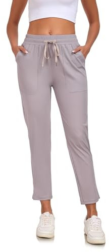 Beuwltpa Jogginghose Damen mit Taschen Leicht Sporthose Atmungsaktiv Freizeithose Lang Sweatpants für Golf,Fitness,Lauf,Lounge