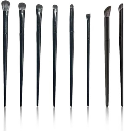 Pennelli Trucco Make Up,Pennello Ombretto Occhi,Pennello Eyeliner,Set Di 8 Pennelli Professionali Per Ombretto, Facili Da Sfumare E Ideali Per Creare Un Trucco Occhi Tridimensionale E Raffinato