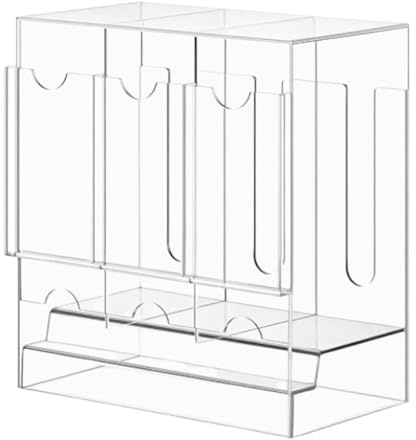 Distributeur de cartes - Porte-cartes de visite - 3 fentes Ca?d - Organisateur acrylique - Pour lieu de travail, commerce, jeu, sport, maison, chambre, lieu de travail