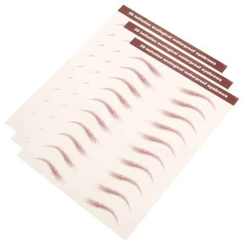 SOLUSTRE Kit Adesivi per Sopracciglia 3 Fogli Transfer per Trucco Sopracciglia Ecologiche e Modellatore per Uso Quotidiano