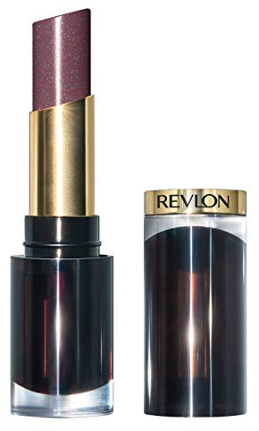 Revlon Super Lustrous Glass Shine Lipstick, Flawless Moisturizing Lip Color with Aloe, Hyaluronic Acid and Rose Quartz, Glistening Purple (011)