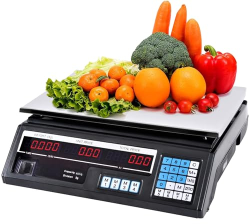 TEMPO DI SALDI Bilancia Elettronica Digitale Professionale Da 5 Gr A 40 Kg In Acciaio Inox