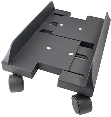 CPU Ständer für PC Computer Universal Einstellbare Basis Gehäusehalter Halterung Desktop Hauptrahmen Lagerregal mit Bremse mit 4 Rollen ausziehbar Universal Computerständer