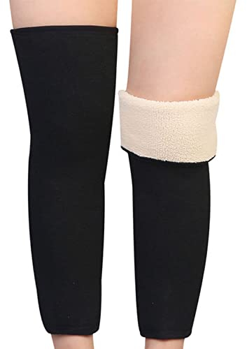 Knieschoner,Winter Warm Knieschoner,Warme Dicke Knieprotektor,Wolle Knieschoner,Elastisch Knieschützer,Kniewärmer für Damen Herren,Wird Verwendet,Um Warme Beine Zu Halten(44cm）