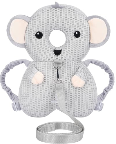 Bebamour Baby Head Guard Baby Sit Me Up Marsupio Toddler Baby Walking Head Guard Cuscinetti di sicurezza, Cuscino regolabile per neonato Zaino per passeggini(Owl with Bear Knee Pads)