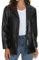 Fahsyee Damen Kunstleder Lederjacke Blazer Jacken Schwarz Motorrad Oversized Moto Biker Mantel Vegan Kunstleder X-Large