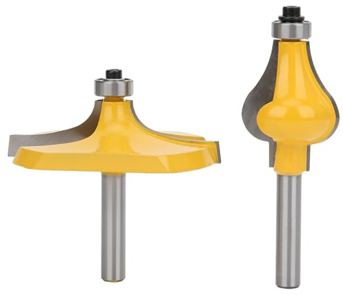 2st 8mm Skaft Ledstång Fräs Bit Set Träbearbetning Fräs Snickarverktyg