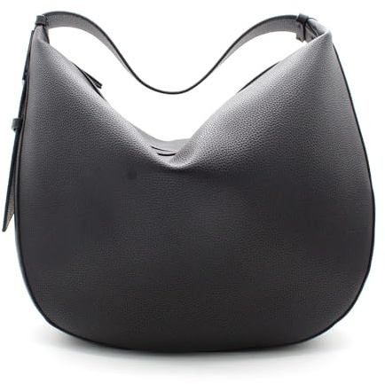 Armani Exchange Susie - Borsa a spalla morbida da donna, colore: Nero, Nero, taglia unica