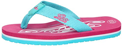Lico Unisex Kinder Flamenco Flipflops, Türkis Pink Weiß, 31 EU