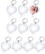 Lusofie 10 Pièces Porte Clé Photo Acrylique Porte Clés Photo Coeur Vierge avec Anneau Fendu Porte Clés Photo Plastique Transparent Cadre Photo Personnalisé Porte Clés Cadeau DIY (1,96 × 1,88 Pouce)