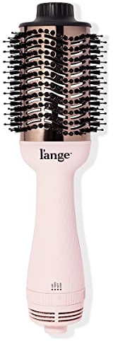 L'ANGE HAIR Le Volume 2-in-1 Titanium Brush Dryer Blush | 75MM Hot Air Blow Dryer Brush in One with Oval Barrel | Hair Styler for Smooth, Frizz-Free Results for All Hair Types, 1.0 count