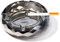 Cenicero de cristal, cenicero de cristal para cigarrillos, cenicero de cigarrillos, cenicero de mesa, soporte para cenicero de mesa, decoración de mesa para el hogar, oficina, escritorio (gris