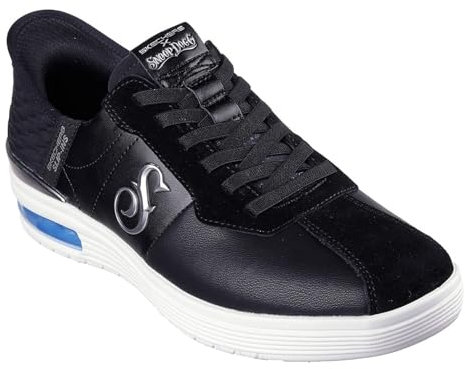 Skechers Herren Hands-Free Slip-Ins X Snoop Dogg-Doggy Air Sneaker, Schwarzes Leder, 37 EU