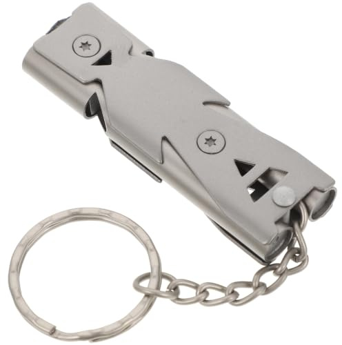 BESPORTBLE Bird Whistle, Metal Whistle Key Ring for Parrots Obedience Train Routines, Portable Cage Accessories Tool for Budgies Cockatiels Pigeons Return Control