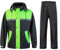 KTWOLEN Herren Regenanzug Wasserdicht Regenjacke Reflektierend Fahrrad Regenbekleidung Regenjacke und Hose Set Regenkombi Wasserdichter Anzug, Grün, M