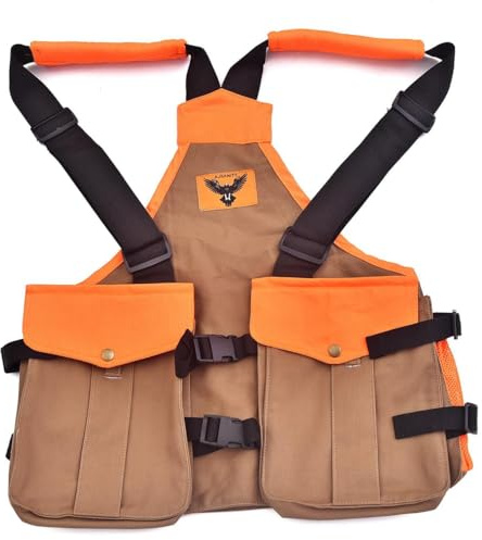Upland Hunting Strap Vest – Waxed Waterproof Canvas, Hunting Vest for Men, Adjustable Straps, Outdoor Field Gear, Tactical camping