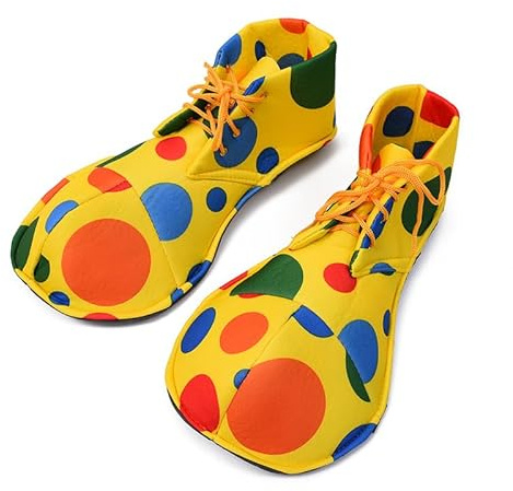 ASQzhuLIWing Scarpe da clown Carnevale costume da gioco costume scarpe da clown colorate adatte la performance di danza da festa di Halloween Natale Carnevale vestire gioco di ruolo teatrale