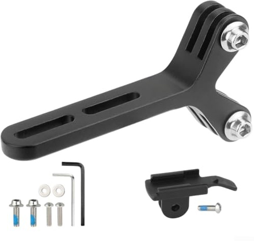 Road Bike Extender Mount for Integrated Handlebars with Multi Device Attachment for Cameras, Lights, and Cycling Computers Featuring CNC Machined Aluminum (A)