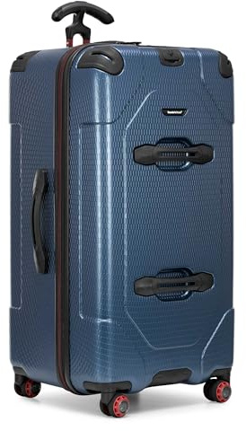 Traveler's Choice Maxporter II Polycarbonate Hardside Trunk with Spinner Wheels, Navy, 31-Inch Large Trunk