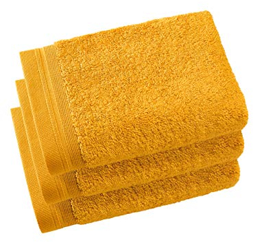 De Witte Lietaer Contessa Luxe Gästehandtücher, Baumwolle, Gold, 40 x 60 cm, 3 Stück