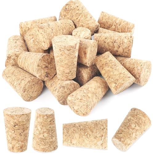 2 typer 10st naturlig kork avsmalnande korkar trä återanvändbar funktionell bärbar tätning vinflaskpropp för vin/ölflaskpropp(For red wine bottles 22 * 17 * 35)