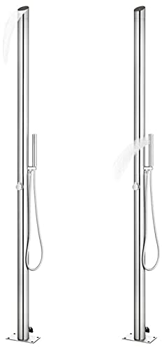 Chusui Trädgårdsdusch 220 cm rostfritt stål u, trädgård soldusch, utomhusdusch