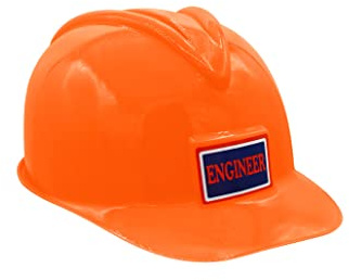 Nicky Bigs, Orange Construction Hard Hat, Halloween Costume Accessories