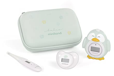 Miniland Thermokit Dolce Mint. Praktsch verschließbares Etui mit drei Babythermometern
