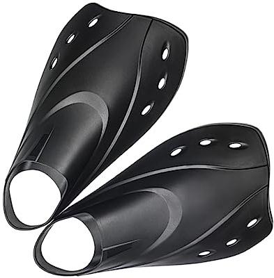 WOONEKY Aletas Cortas Fabricadas en Trp Flexibles y Ligeras Ajustables para Natación y Snorkel para Adultos Ideales para Piscina y Mar