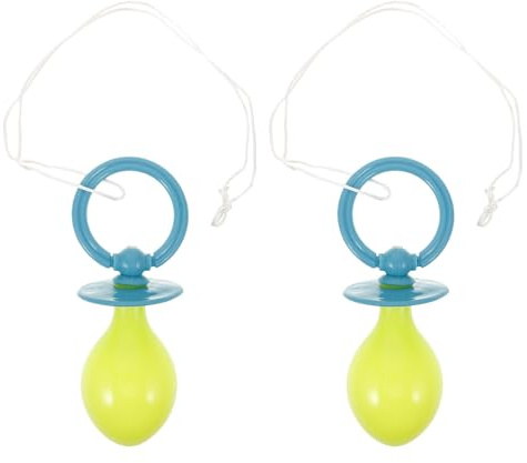 VALICLUD 2pcs Jumbo Plastic Pacifier for Adults, Novelty Costume Accessory Gentle the Skin, Blue Oversized Party Decoration for Photo Booth and Themed Events