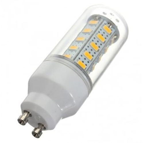KJXP Belysning, Paket om 4, LED majslampa AC220V G9/GU10/E14/E27 5W 550lm 36x5730SMD Varmt/kallt vitt ljus LED Globe-lampor(Warm White,GU10)