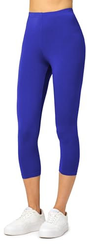 Merry Style Damen Leggings 3/4 Capri Leggings aus Viskose MS10-144 (Kobalt, XL)