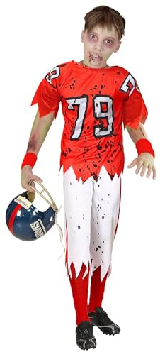 W WIDMANN MILANO Party Fashion - Costume bambino giocatore di football americano zombie, liceo, Halloween