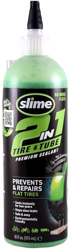 Slime 10193 Sigillante per pneumatici e tubi, sigillante per riparazione forature, 2 in 1, di alta qualità, previene e ripara, adatto per pneumatici e tubi non autostradali, atossico, ecologico,