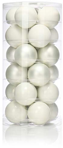 com-four® 24x Weihnachtskugeln, Christbaumkugeln aus echtem Glas für Weihnachten, Baumschmuck für den Christbaum, Ø 6 cm