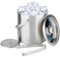 Airina Homestyle 100% bpa frei aus Edelstahl 1.6lt,Doppelwandig, Eiswürfelbehälter mit Deckel Zange Abtropfsieb,Eiseimer für Eiswürfel,Sektkühler Weinkühle Eiskübel, Ice bucket