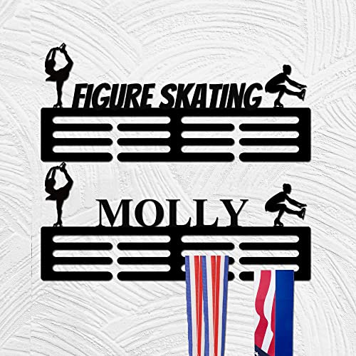 Gerryed Figure Skating Medal Display Figure Skating Medal Hanger Personalized Figure Skating Medal Holder Ribbon Display Award Rack for Ribbons Easy to Install