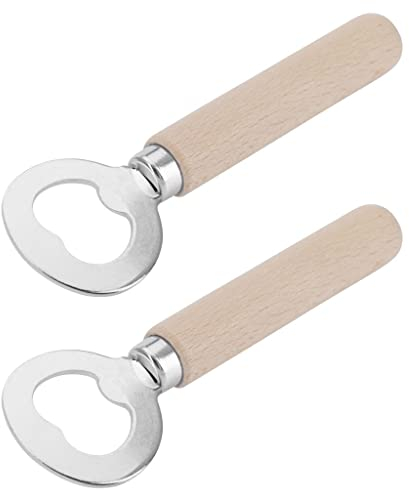 Westmark 2 Flaschenöffner/Kronkorkenöffner, Länge: 14,1 cm, Holz/Stahl, Woody, Hellbraun/Silber, 100822E3