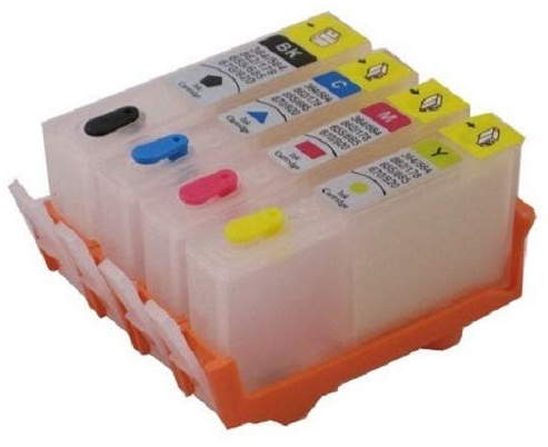 Inkpro - 4 nachfüllbare Tintenpatronen kompatibel mit HP 903XL Black, Cyan, Magenta, Yellow kompatibel mit OfficeJet 6950, OfficeJet Pro 6868, 6950, 6960, 6970, 6975, 6978