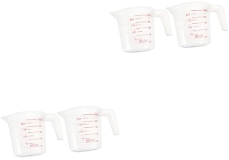 VANZACK 4 Pièces Tasse à mesurer pour l'alimentation des perroquets gobelets gradués Nourriture Tasse de Balance de pépinière d'oiseau mangeoire pour Oiseau bébé Oiseau des Oiseaux Animaux
