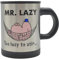 HOX Mr Men Mr Lazy Battery Powered Stainless Steel Self Stirring Mug, Silver