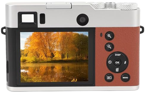 Digitalkamera 5K, 48 MP Vorne und Hinten, Dual Kameras, Vlogging Kamera mit Schnellem Bildausschnitt, 16 facher Zoom, Autofokus, Reise Kompaktkamera für Anfänger, Fotografen und