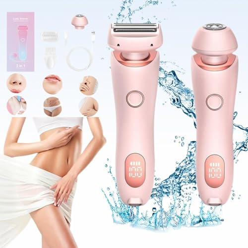 Busaiu Dusk Razor - Afeitadora Dusk Glide Pro 3.0, maquinilla de afeitar oficial Dusk, afeitadora eléctrica para mujer, afeitadora portátil en húmedo y seco para piernas, brazo (rosa)