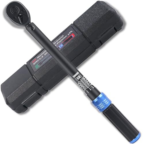 HARDZTOOL Llave Dinamométrica 1/2, Dinamométrica 20-220 Nm para Coche, ± 3% Precisión de Error, 72 Dientes de Torsión con Caja de Almacenamiento, Torque Wrench Ideal para Mantenimiento de Bici, Moto