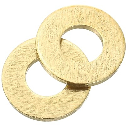 QUARKZMAN 120 Pz Rondelle Ottone M4 Rondella Piatta, 9mm OD, 0.8mm Spessore Guarnizione Metallo Anello per Viti Bulloni Dadi