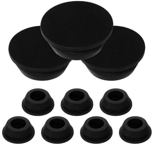Mikikit 10pièces Bouchon de Vidange pour Climatiseur: Diamètre 20mm Bouchon d'étanchéité en Caoutchouc Noir - Accessoire de Maintenance Anti-Fuite pour Unité AC