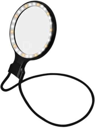 Lupa con luz, lupa de lectura con soporte, lupa de lectura con luz para personas mayores, gafas de lupa con luz perfecta para leer libros, coser y punto de cruz