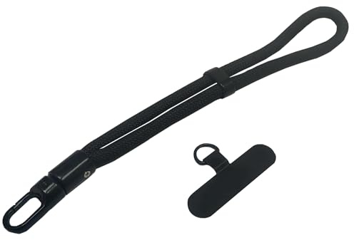 FXSDYH Phone Wrist Strap,wrist straps, Adjustable and rotatable Anti Theft Phone Strap in Daily Use, used for Mobile Phone, Camera, Keys, Keychain (black)