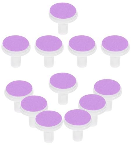 LABRIMP 12pcs Coussinets de Lime à Ongles pour Bébé, Têtes de Remplacement Sûres et Solide en Papier Abrasif et Plastique, Design Pratique pour Manucure Électrique